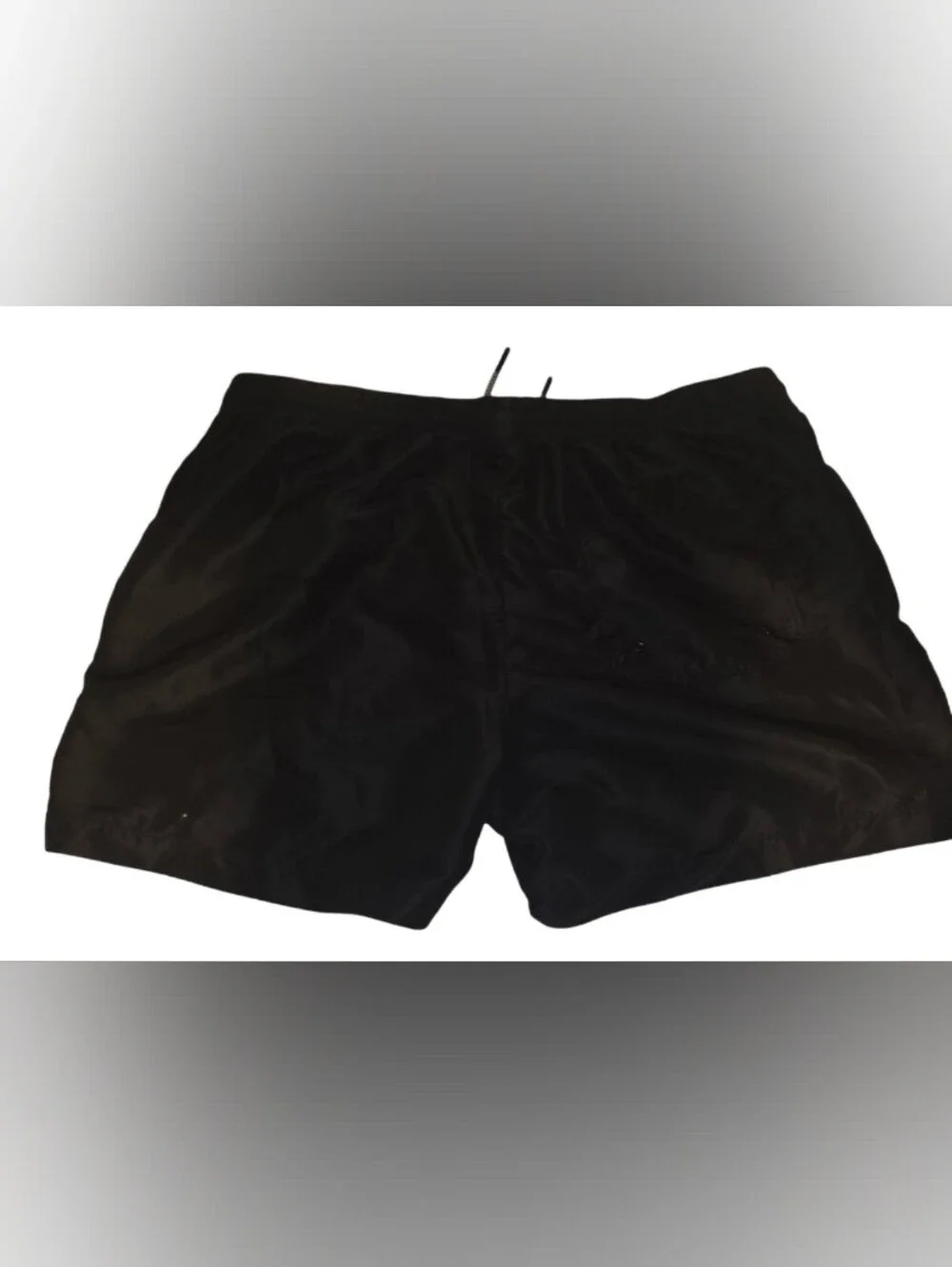 Forever 21 Men's Black Swim Shorts with White Drawstring